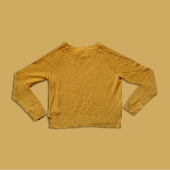 H&M Divided Mustard Yellow Crewneck Knit Sweater - Picture 3 of 5
